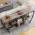 Industrial Chic 70-inch Long Narrow Console Sofa Table with Gray Wood Shelves Q280-GRMCTSH15957126