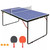 Folding 54-inch Blue Ping Pong Table Tennis Table Set with Net 2 and Paddles Q280-FNTMFPB112439586
