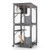 72 Inch TallWooden Cat House with Weatherproof Asphalt Roof-Gray B593-PV10074