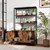 57 Inches Cat Litter Box Enclosure with Storage and Removable Scratcher-Coffee B593-PV10264