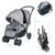 Foldable Lightweight Front Back Seats Double Baby Stroller-Gray - Color: Gray D681-BB5638GR