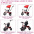 4-in-1 Kids Tricycle with Adjustable Push Handle-Red - Color: Red D681-TY326400RE