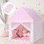 Kids Play Tent Large Playhouse Children Play Castle Fairy Tent Gift with Mat-Pink B593-HW67015