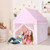 Kids Play Tent Large Playhouse Children Play Castle Fairy Tent Gift with Mat-Pink B593-HW67015