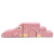 Convertible Kids Play Couch Sofa with Removable Velvet Covers-Pink B593-HY10519