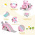 4-in-1 Toddler Slide and Rocking Horse Playset with Basketball Hoop-Pink - Color: Pink D681-TY327824PI