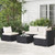 5 Pieces Outdoor Patio Furniture Set with Cushions and Coffee Table B593-HW69932