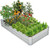 Metal Galvanized Raised Garden Bed with Open-Ended Base-6 x 3 ft - Color: Silver - Size: 6 x 3 ft D681-GT4047SR