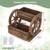 2-Tier Raised Garden Bed Rustic Wood Wagon Shape with Drainage Holes and Wheels-Coffee - Color: Cof D681-HZ10396CF