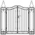 Garden Gate Black 47.6"x3.1"x47.2" Wrought Iron A949-363431