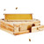 Bee Hive Medium Box Starter Kit, 100% Beeswax Coated Natural Fir Wood, Langstroth Beehive Kit with  E415-CTFXSMZHX110P1UPNV0