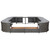  Square Spa Surround Gray 105.5"x105.5" x 21.7" Poly Rattan A949-46074