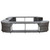  Square Spa Surround Gray 105.5"x105.5" x 21.7" Poly Rattan A949-46074