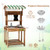 Double-Sided Mud Kitchen with Canopy and Chalkboard for 3+ Years Old-Natural B593-TP10375