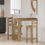  Wall Bar Table Artisan Oak 40.2"x17.7"x40.7" Engineered Wood A949-856861