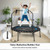 40 Inch Foldable Fitness Rebounder with Resistance Bands Adjustable Home-Blue - Color: Blue D681-TW10010BL