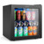 Beverage Refrigerator Cooler 1.3 Cu. Ft. 12 Bottles 55 Cans Mini Fridge-Black - Color: Black D681-FP10993US-BK