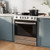 30 Inch Freestanding and Slide-in Kitchen Stove with 4 Burners Ceramic Cooktop-Silver B593-FP10856WL