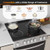 30 Inch Freestanding and Slide-in Kitchen Stove with 4 Burners Ceramic Cooktop-Silver - Color: Silv D681-FP10856WL-SL
