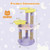 29 Inches Cute Modern Cat Tree with Star and Moon Shaped Platforms-Blue B593-PV10479