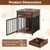Dog Crate Furniture for Small Dogs Wooden Puppy Kennel with Charging Station-Rustic Brown B593-PU10063US