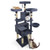 65 Inch Tall Multi-level Cat Tree with 3 Upholstered Perch and 2 Cat Condos-Dark Gray - Color: Dark D681-PV10472GR