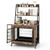 Industrial Dog Kennel Dog Crate Furniture with Storage Shelves-Rustic Brown - Color: Rustic Brown D681-PU10061CF