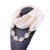 Resin Beads Decorated High Fashion Bali Yarn Women Scarf Necklace - White A392-fasn0364