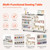  Folding Sewing Table, Multipurpose Sewing Machine Table with Compact Design, Wheels, Shelves, Stor E415-FRZJYXXKZDBHL2LV9V0