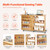  Folding Sewing Table, Multipurpose Sewing Machine Table with Compact Design, Wheels, Shelves, Stor E415-FRZJYXXKZDBH6WYM1V0