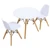 Kid's Modern Dining Table Set with 2 Armless Chairs B593-HW61364-2
