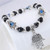 Magic Hands Theme Beads Fashion Women Costume Bracelet - Black A392-fabr2297