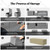 9 Pieces Outdoor Patio Furniture Set with 32-Inch Propane Fire Pit Table-Off White - Color: Off Whi D681-NP10618GR+HW68604WH+