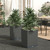 Planter Set of 2 Black Polypropylene 11.8x11.8x14.6 in. A949-364182