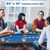 Portable 84 x 42 Inch 10-Player Foldable Padded Poker Table Top-Blue B593-UY10156