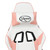 Gaming Chair White and Pink Faux leather, Metal, Plywood Adjustable A949-3143708