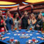 48 Inch 8-Player Foldable Poker Table Top with Carrying Bag and Cup Holders-Blue B593-UY10154