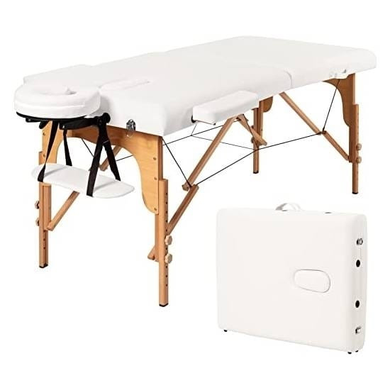 White Adjustable Portable Massage Folding Table Q280-WHCD0681