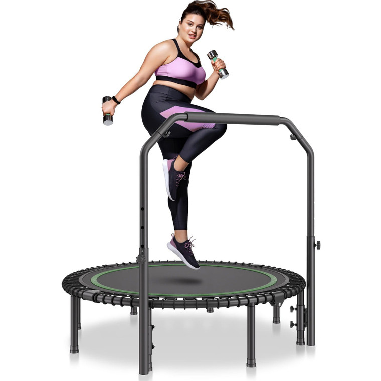 Foldable Mini Trampoline, 51 Inch Fitness Rebounder, Max Load 450lbs Exercise Trampoline, Stable &  E415-YXJSBCDBSKZDVE6EEV0