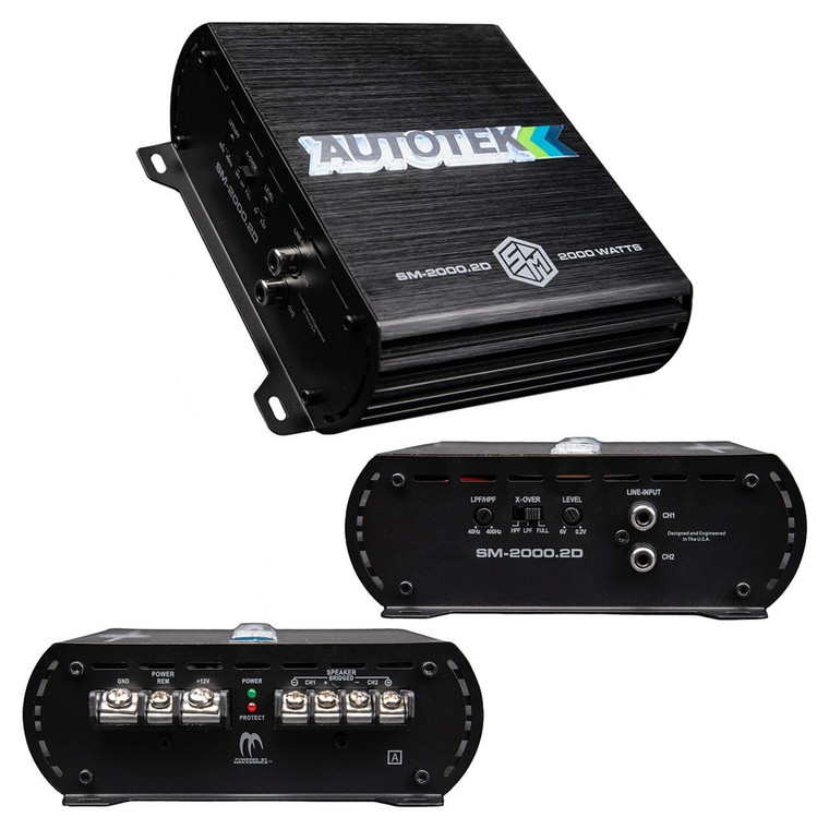Autotek STREET MACHINE 2-Channel Amplifier 2000 Watts M119-SM20002D
