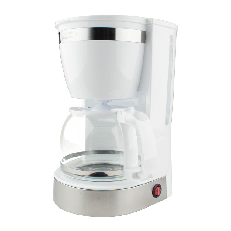 Brentwood 10 Cup 800 Watt Coffee Maker in White D970-TS-215W