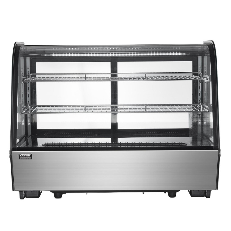 Refrigerated Display Case, 5 Cu.Ft./146L Countertop Pastry Display Case, 2-Tier Commercial Display  E415-DGZSJTMHX5CFLW41TV1
