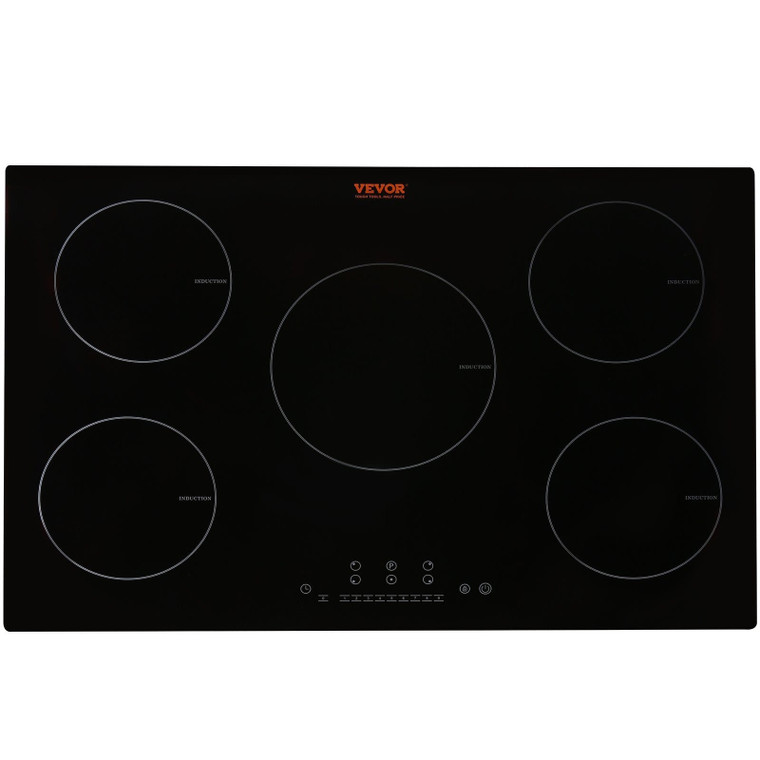 Electric Cooktop, 5 Burners, 30'' Induction Stove Top, Built-in Magnetic Cooktop 9200W, 9 Heating L E415-QRSDC5309200W1XJTV4