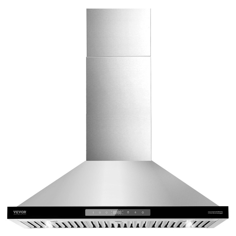 Wall Mount Range Hood, 36 inch Chimney-Style Ceiling Mount Vent, 800 CFM Stainless Steel Kitchen St E415-DXSCYYJ36INCIAAJBV1