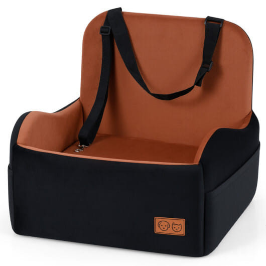 Detachable Dog Booster Car Seat Fits Front and Back Seat B593-PU10124