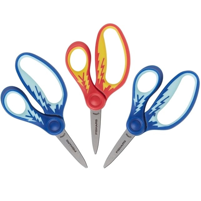 Fiskars Softgrip Pointed tip Kids Scissors 5 in. 3 pack WEB N274-FC01068636