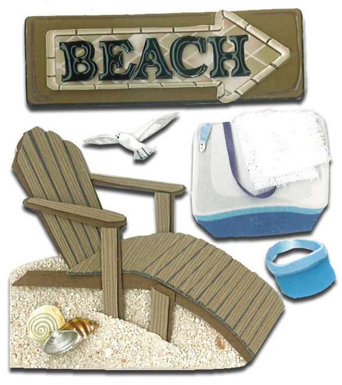 Jolees Boutique Dimensional Sticker Beach House N274-FC01789539