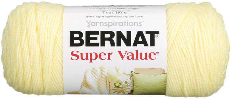 Bernat Super Value Solid Yarn Yellow 1 Pack of 1 Skein N274-FC01097445