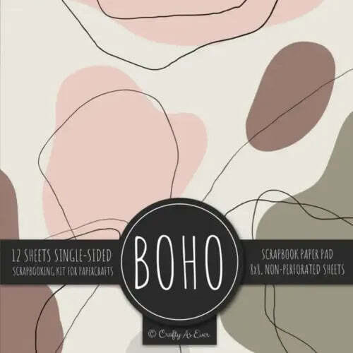 Boho Scrapbook Paper Pad: Bohemian Abstract 8x8 Decorative Paper Design Scrapbooking Kit for Cardma H871-10774153593105