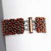 21mm Copper Plated 3 STRANDS TUBE BAR Clasp in a bracelet